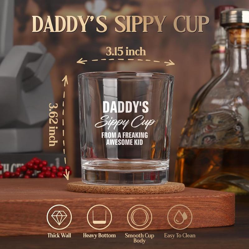 Fathers Day Dad Gifts, Gifts for Dad on Fathers Day from , Fathers Day Christmas Birthday Gifts for Him Men Husband, Dad Gifts for Fathers Day from, Daddys Sippy Cup Whiskey Glass