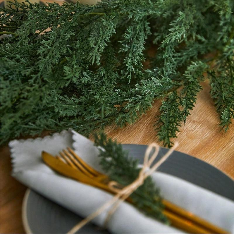 Artificial Pine Branches, 1 Count Fake Pine Branches, Fake Pine Garland for Fireplace Table Decor, Christmas Decoration, Home Decor Supplies