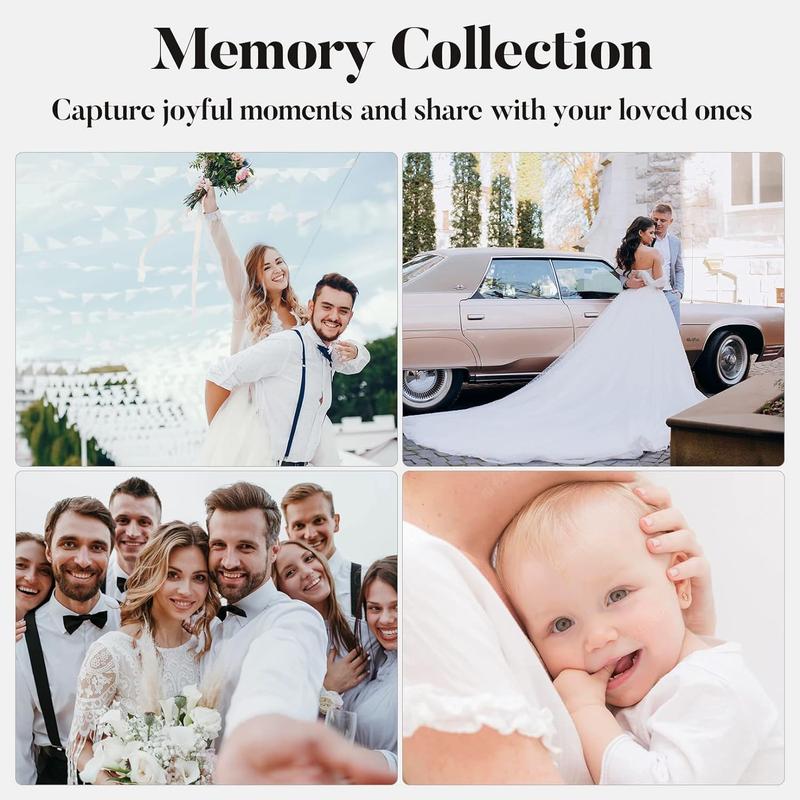 Photo Album, 1 Count Large Capacity PU Leather Cover Photo Album, 500 Photos Photo Storage Book, Gift for Family & Friends