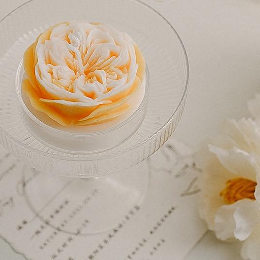 Eden Rose | Vegan Soy Wax Flower Candle with Tray Included | Aromatherapeutic Fragrance & Elegant Home Decor