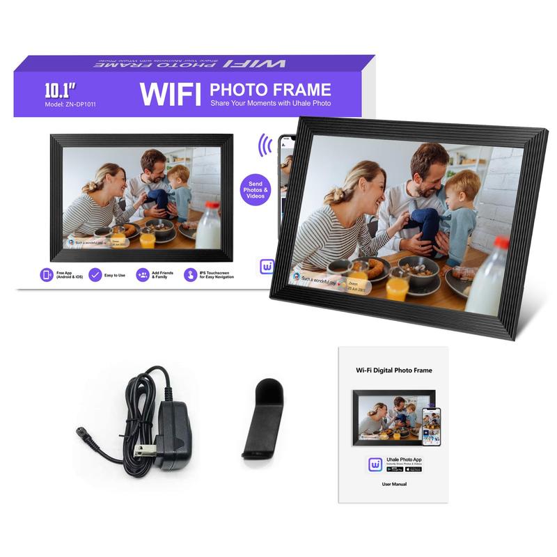 [Black Friday] Christmas Gift 2024 Smart Digital Photo Frame, 10.1 Inch WiFi Digital Picture Frame with 1280x800 IPS Touch Screen, Built-in 32GB Storage, Auto-Rotate, Easy to Share Photos or Videos at Anywhere via Free App