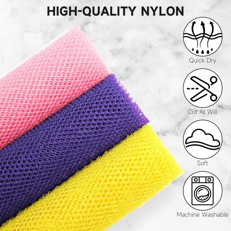 Shower Sponge Net Shower Sponge Exfoliating Shower Gel Body Scrub Back Scrub Skin Smoothing Agent, Perfect for Daily Use