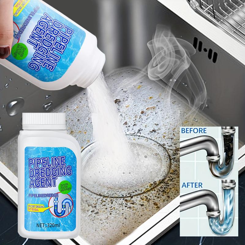 Powerful Pipe Dredging Agent for Kitchen and Toilet Pipelines - Dissolves 200+ Blockages and Kills 99% of Bacteria