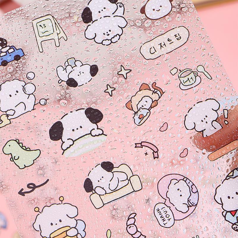 Cute Pet Pattern Sticker, 12pcs set Waterproof Self Adhesive Decor Paper, Decor Sticker for Gift Greeting Card & Water Bottle & Laptop