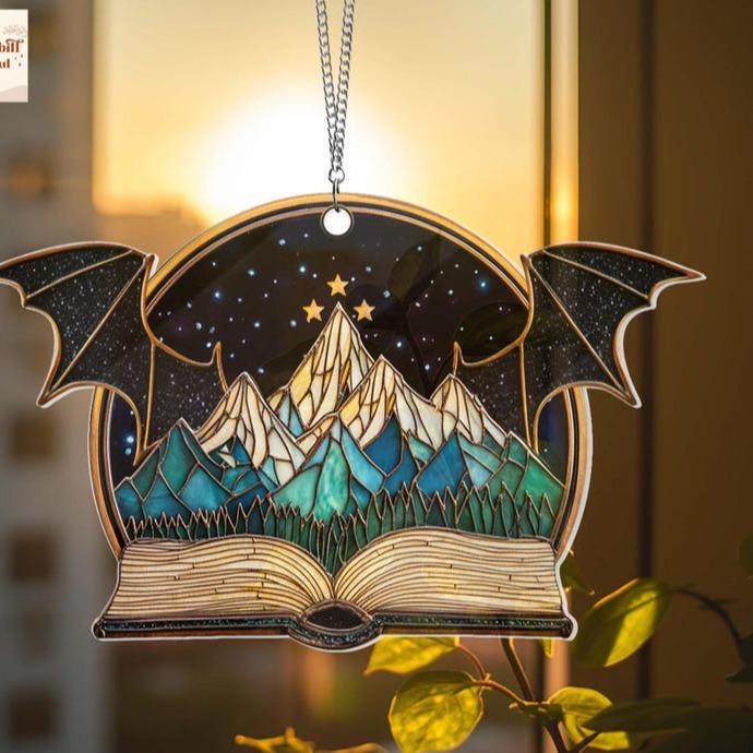 Night Court Suncatcher Ornament, Fantasy Book Reader Gift, Book Lover Gift, Bookish Gift, Bookshelf Decor, Night Court Acrylic Window Hanging