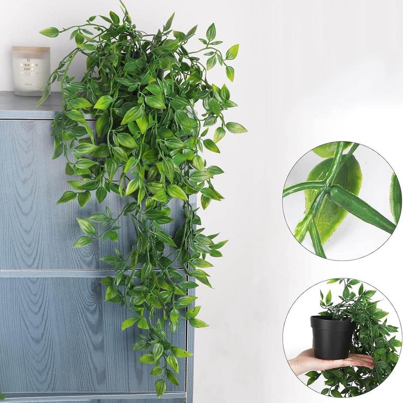 Artificial Ivy Plant, 2 Counts Fake Hanging Plant, Fake Plant for Home Decor, Indoor & Outdoor Decorative Plants, Home Decor Supplies