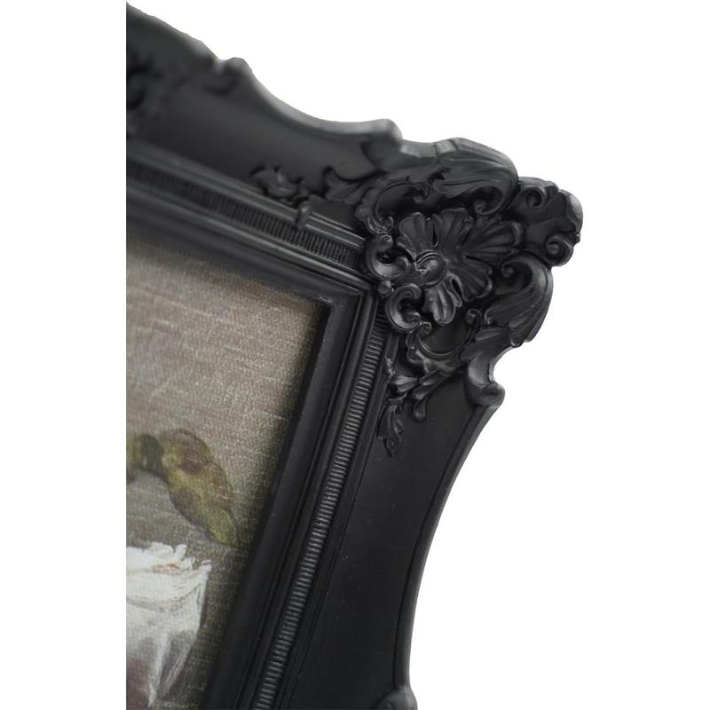 5x7 Vintage Picture Frame Antique Ornate Black Photo Frame, for Table Top and Wall Display, Decorative Floral Design Retro Home Decor, Photo Gallery Art