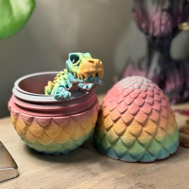 Dinosaur Skeleton and Egg 5” Figurine 3D Print Decoration