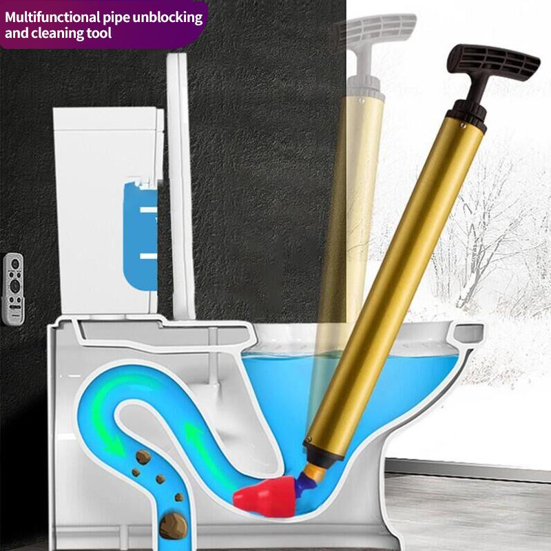 Multifunctional Manual Toilet Cleaning Tool, 1 Set Multifunctional Efficient Toilet Pipe Dredge Cleaning Tool, Bathroom