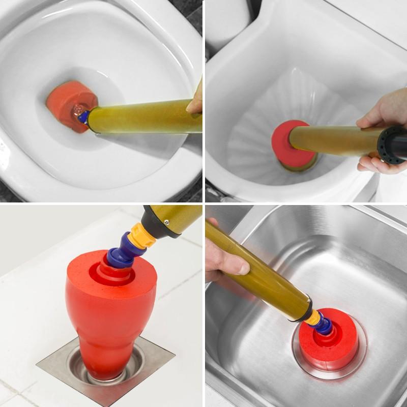 Multifunctional Manual Toilet Cleaning Tool, 1 Set Multifunctional Efficient Toilet Pipe Dredge Cleaning Tool, Bathroom