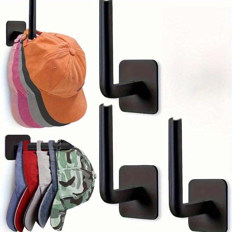 Hat Storage Hook, 2 Counts L-shaped Self-adhesive Hat Holder, Home Space Saving Storage Hook for Entrances, Corridors, Bathrooms, Bedrooms, Dormitories