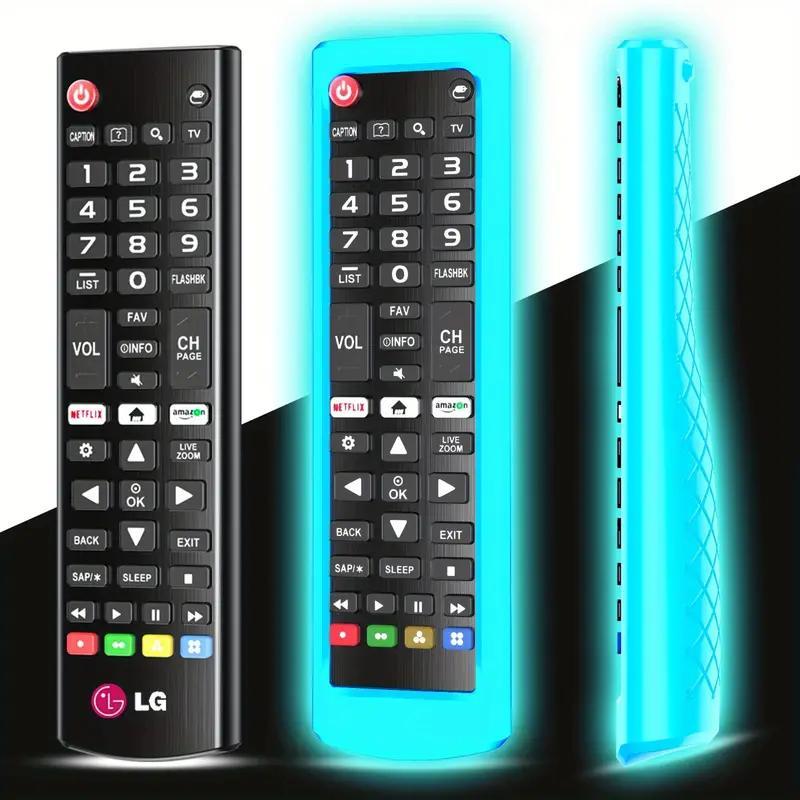 Random Color Luminous Remote Control Cover, 2 Counts Silicone Remote Control Protector, Dustproof Remote Control Cover for LG Smart TV