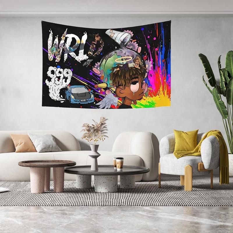 Rappe 3x5Ft Flags Juice Wrld Tapestry Wall Hanging for Bedroom College Dorm Rooms Decor Banner with