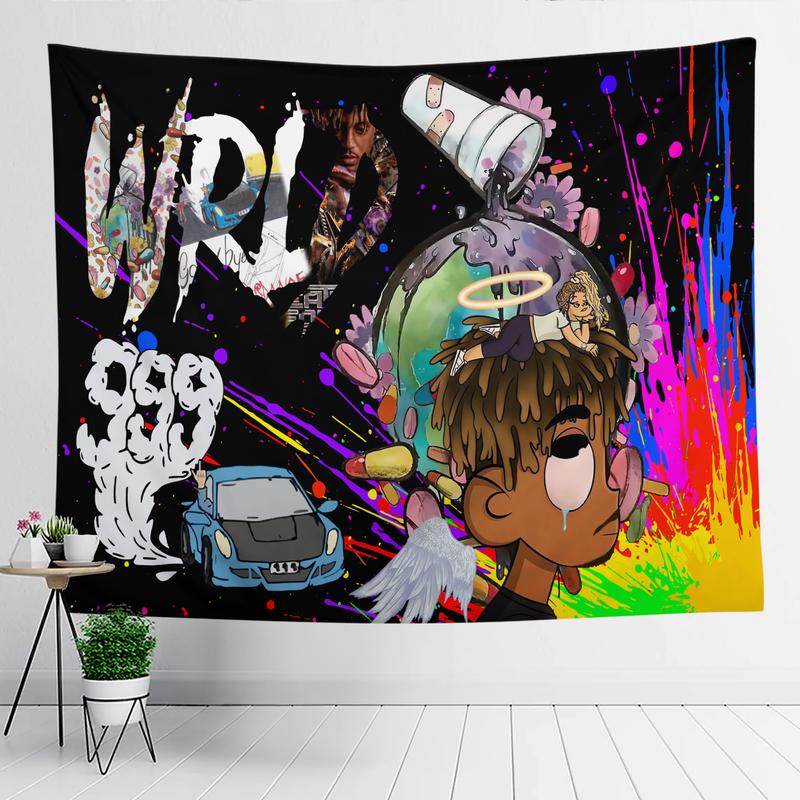 Rappe 3x5Ft Flags Juice Wrld Tapestry Wall Hanging for Bedroom College Dorm Rooms Decor Banner with