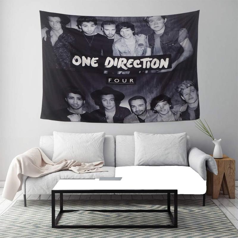 One-Direction TapestryBlack Tapestry 3D Printing HD Poster,Small Tapestry for Living Room Bedroom Dormitory Home Decoration