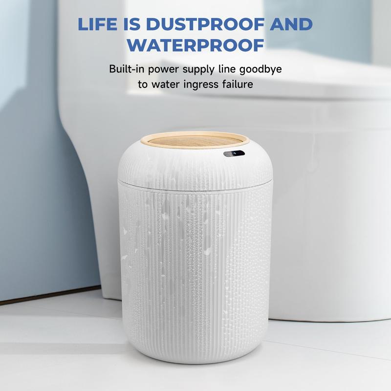 Pukomc Smart induction  Waterproof  trash bins , Flip-top trash can，trash cans for bathroom,  for Kitchen,for Bathroom, Bedroom，Office,cute bins