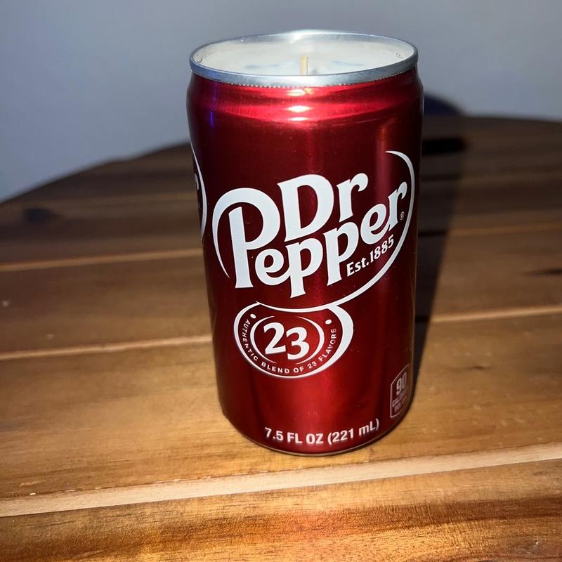 Dr. Pepper up cycle candle