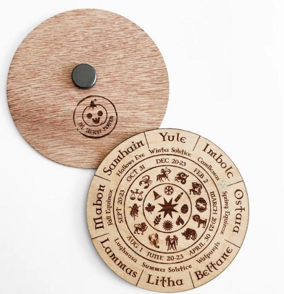 Wheel of the Year Wood Magnet