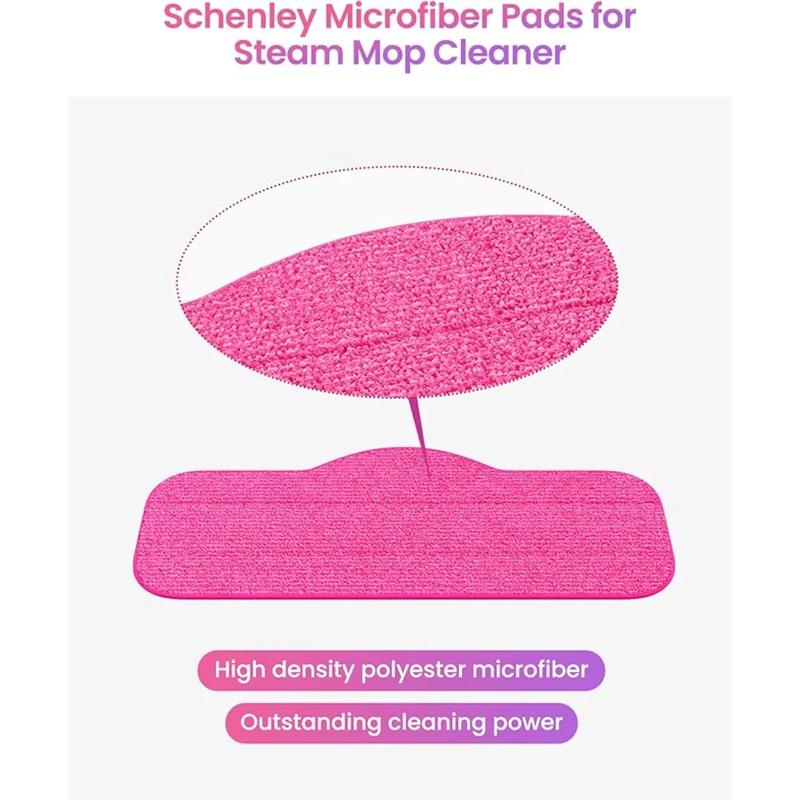 Schenley 6-Pack Microfiber Pads for Hestia Steam Mop Cleaner - Washable and Reusable Replacement Mop Pads - Sponges, Cleaning Disposable