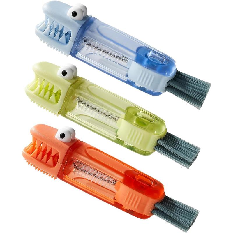 4-in-1 Bottle Cleaning Brush Set, Multifunction Silicone Cup Lid Gap Cleaner, Home Kitchen Crevice Cleaning Tools