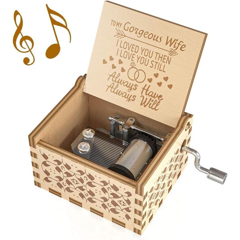 The Nightmare Before Christmas Music Box - Engraved Mini Wood Music Box Gift, Melody This is Halloween, Home Decor for Halloween Thanksgiving Christmas