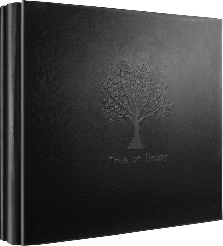 Photo Album 4x6 600 Pockets Photo, Black Leather Cover Photo Book, Large Capacity Picture Album Holds Horizontal & Vertical Photos,  for Family Wedding, , Anniversary