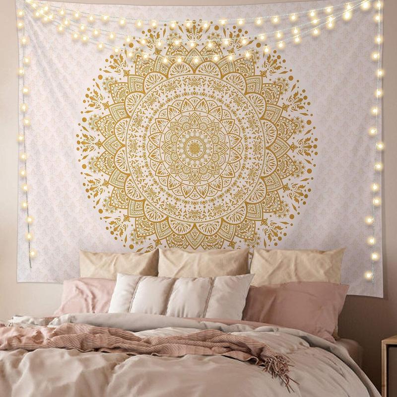 Mandala Tapestry Wall Hanging Psychedelic Aesthetic Indian Hippie Wall Decor Bohemian Wall Art Boho Home Decoration for Bedroom,Living Room