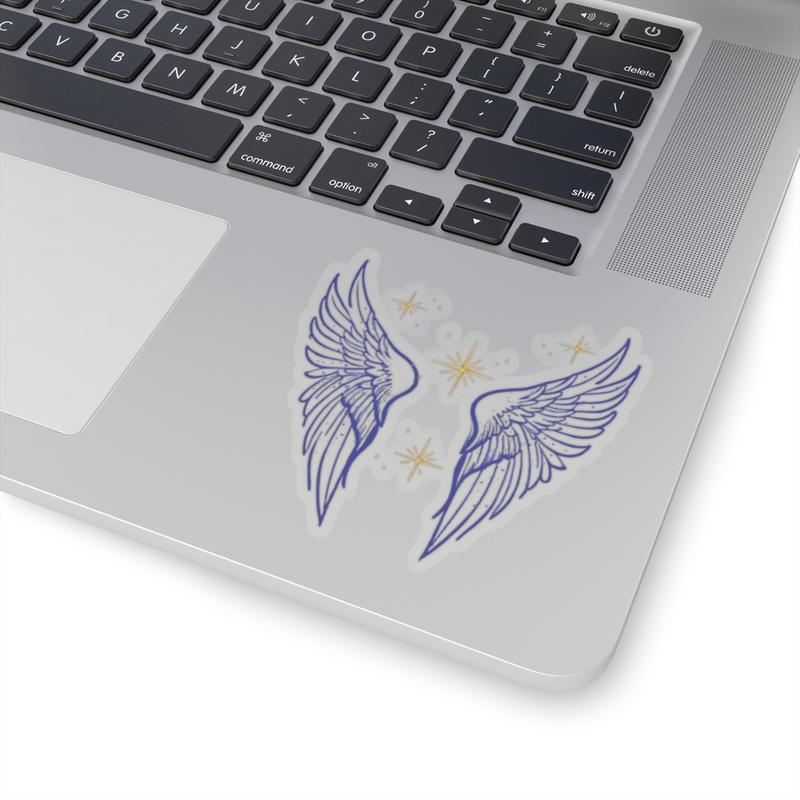 Angel Wings Kiss-Cut Glossy Stickers - Ethereal Decor, Nature-Inspired Art, Laptop, Journal or Water Bottle Decoration