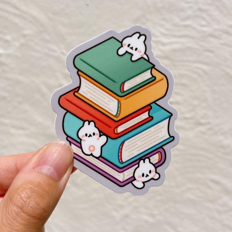 StickyRiceCo Cozy Bookish Heavy Duty Waterproof Vinyl Diecut Stickers