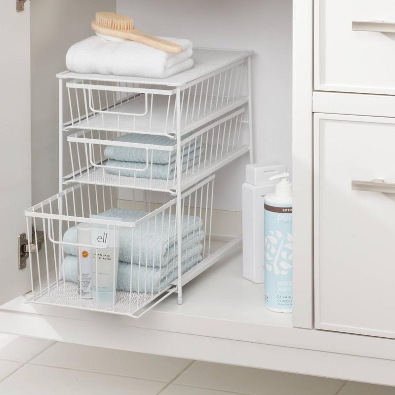 3 Tier Drawer Organizer Matte White - Brightroom