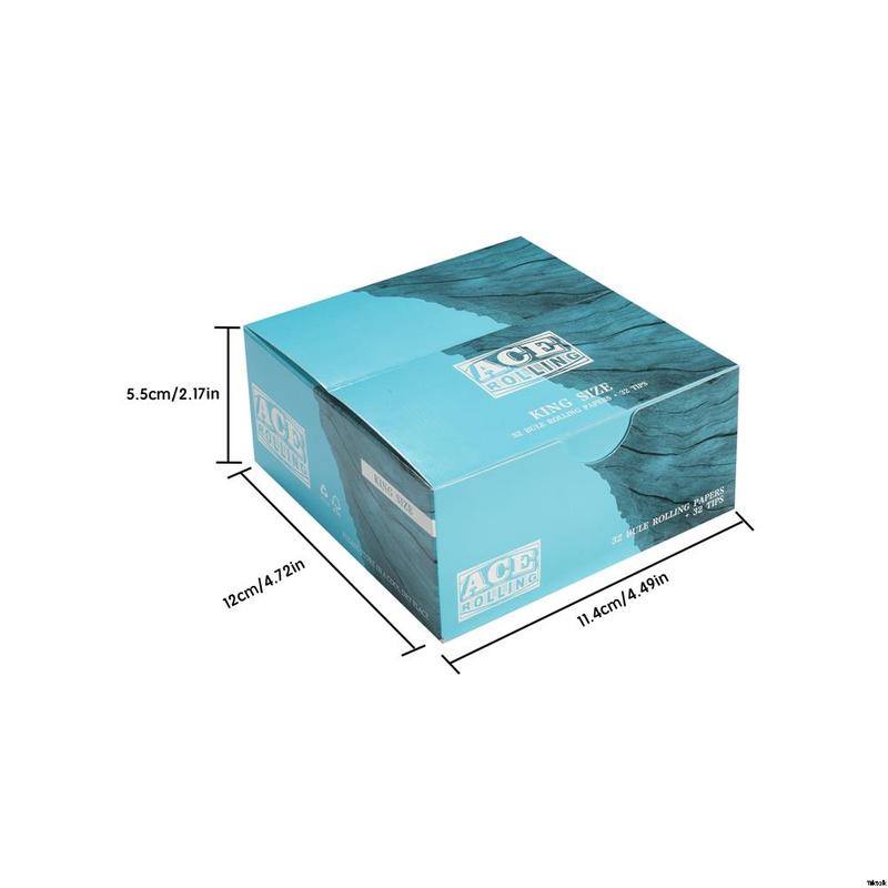 Filters paper pcs 32 + roll paper pcs 32 booklets each, slow burning, roll paper translucent, roll paper, booklet pcs 24