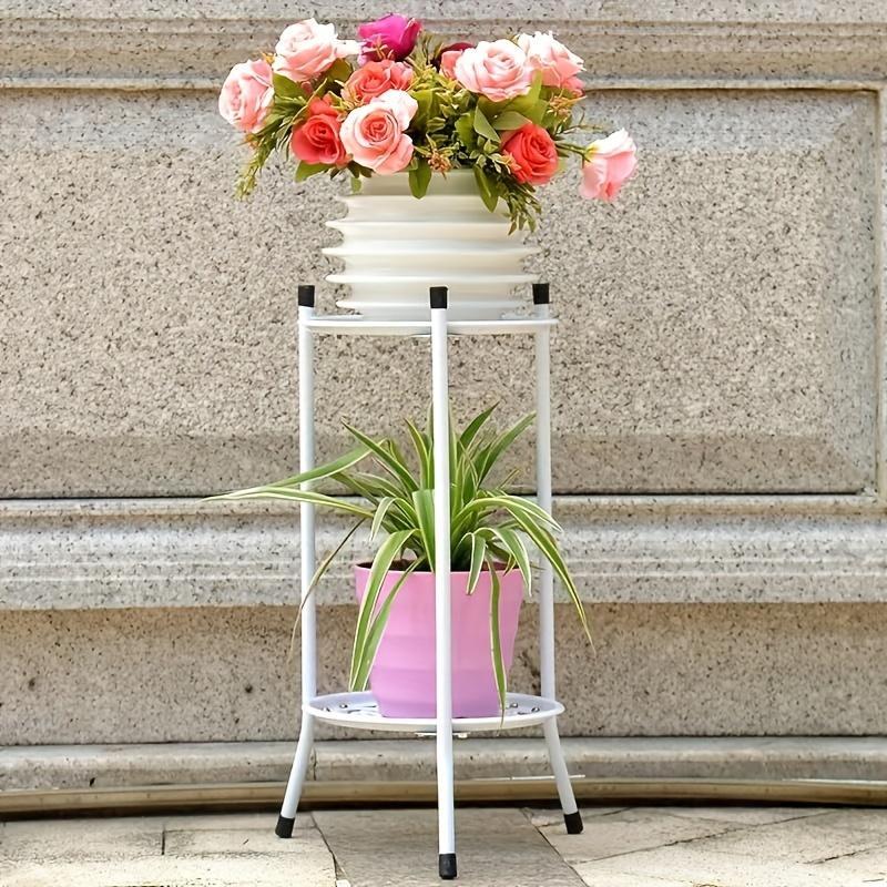 Living Room Furniture Flower Stand, 1 Count Flower Pot Holder, Double-layer Flower Stand, Floor-standing Flower Rack for Home Decor