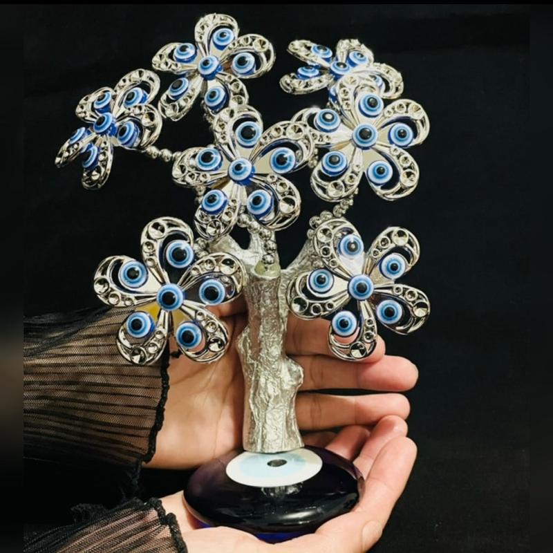 Turkish nazer lucky money tree evil eye flower decoration Glass Ornaments