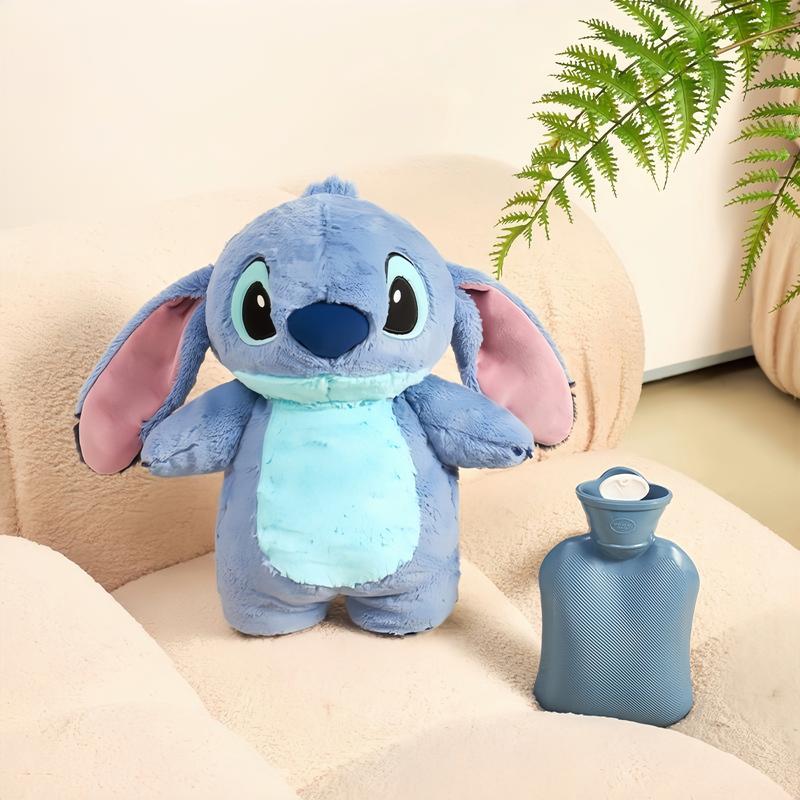 Cuddly plush fill with warm water for period。Anime S　t　i　t　c　h Plush with a Bottle for hot Water Filling