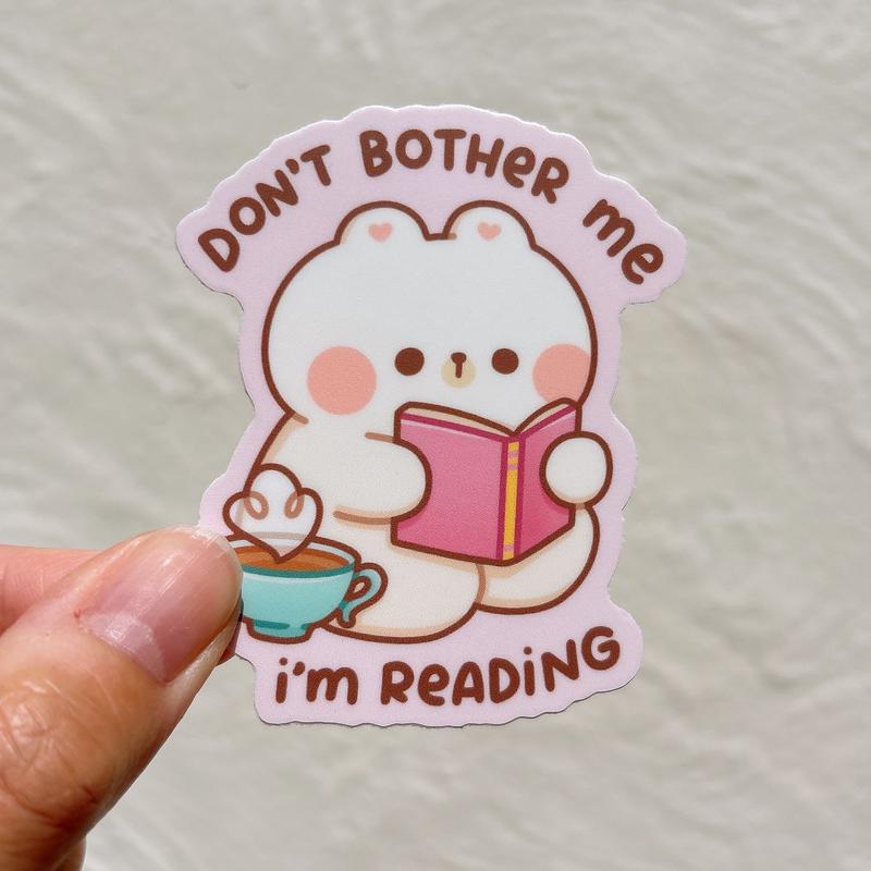 StickyRiceCo Cozy Bookish Heavy Duty Waterproof Vinyl Diecut Stickers