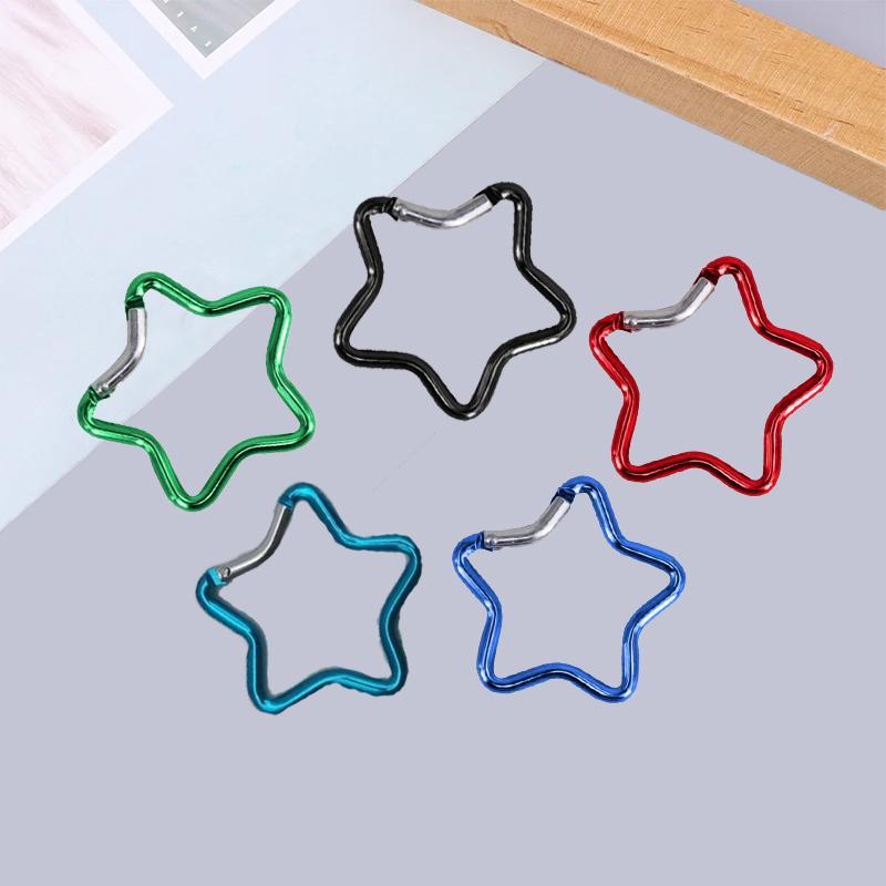 Star Shaped Keychain Hook, 5 Counts Multifunctional Colorful Keychain Hook, Portable Keychain Accessories for Backpack, Home Organizer