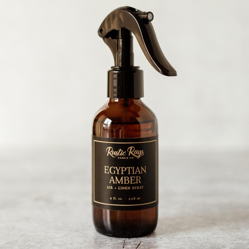 Egyptian Amber Room Spray - Glass Bottle - 4 oz - Air + Linen Spray Fragrance