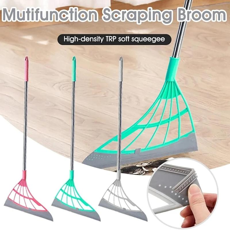 Magic Broom, Squeegee Broom for Floor, Rubber Broom, Silicone Broom for Floor Cleaning, Magic Broom Sweeper for Living Room, Kitchen, Bathroom-Easy Dry The Glass