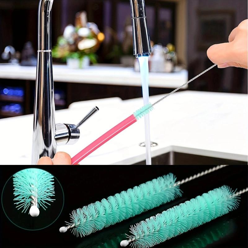 Long Straw Brush, Multifunctional Cleaning Brush for Tube Bottle Kettle Keyboard, Cleaning Supplies