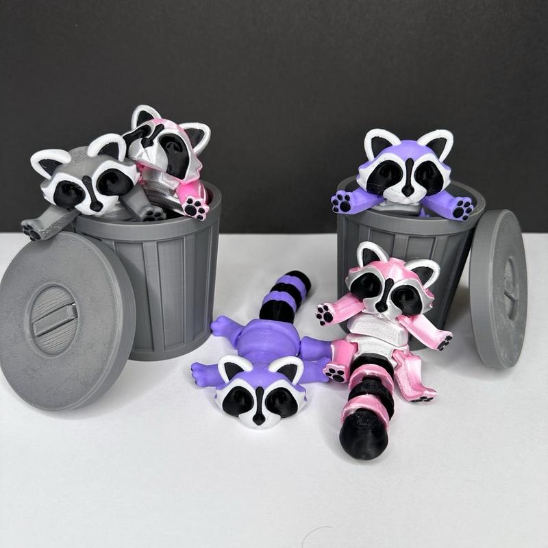 3D Printed Cute Raccoon Trash Panda Figurine