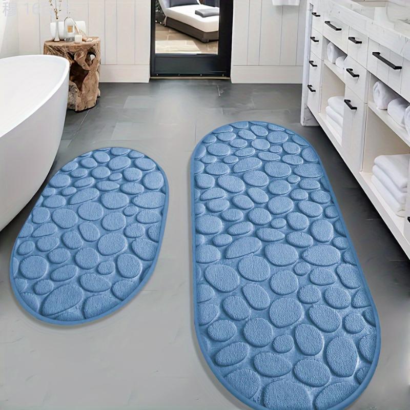 2PCS Set Luxurious Non-Slip Bath Mats - Soft, Absorbent, High-Density Polyester Bath Rugs for Bathroom, Shower, and Home Decor - Anti-Slip, Water-Repellent, and Mildew-Resistant Fleece