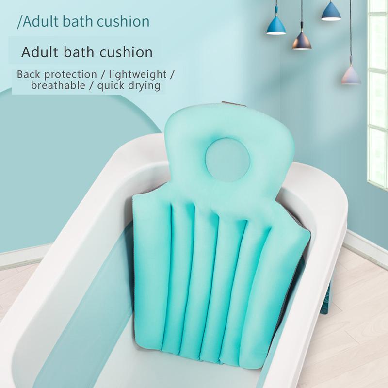 Adult Bath Pillow for Bathtub, Full Body Mat Quick Dry Ergonomic Headrest Cushion