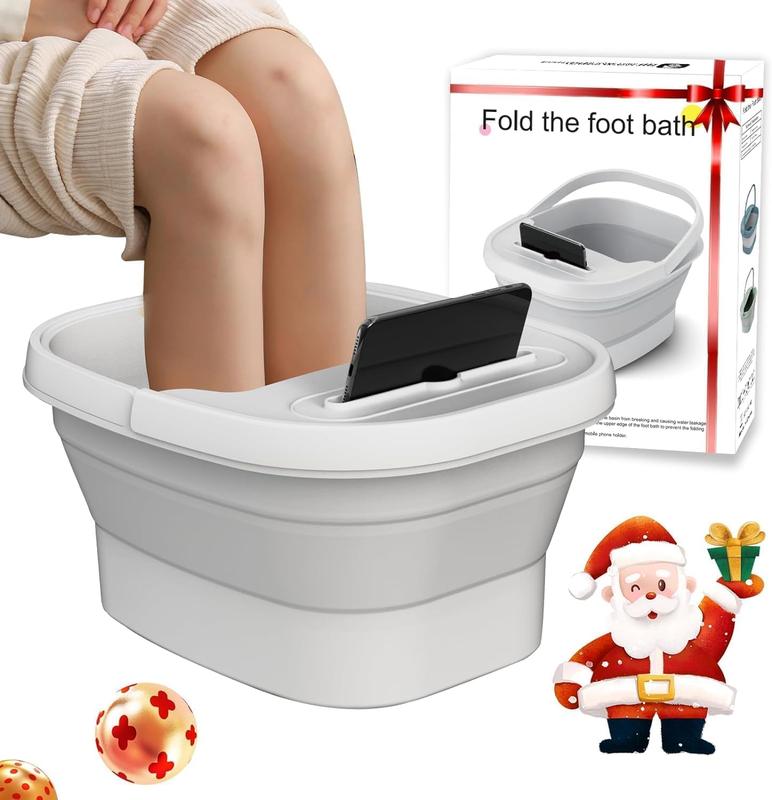 Portable Foot Bath basin, Foldable Massage Tub holder, Foot Spa Basin for Home Use, Foot Soaking Tub, Mom Birthday Gifts.