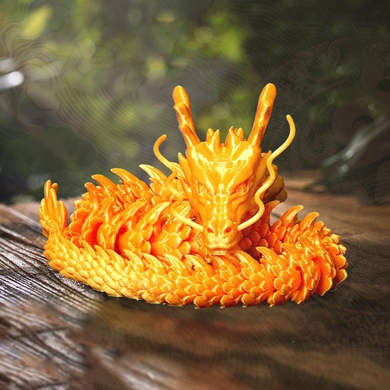 3D Printed Dragon Design Craft, 1 Count Creative Car Decorations, Cute Desktop Decoration for Living Room Bedroom Bar Cafe, Room Display Decoration