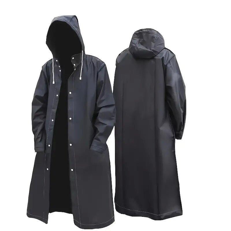 Waterproof Motorcycle Raincoat with Hood, Long Raincoat for Outdoor Activities, Universal Motorcycle Clothing for Men & Women Use