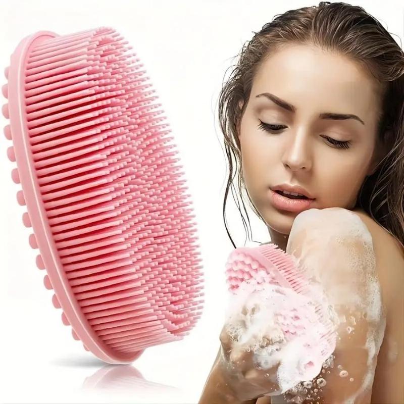 Silicone Cleansing Brush for Shower, Household Adult Double-sided Rubbing Bath Brush, Body Massage Bath Brushes for Women & Men, Reusable Exfoliating Brush