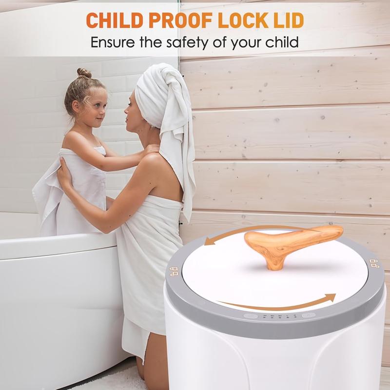 Towels Warmer for Bathroom, Hot Tub Large Towel Warmer Bucket with Timer and Fragrance Disc, Fits Up to Two 40