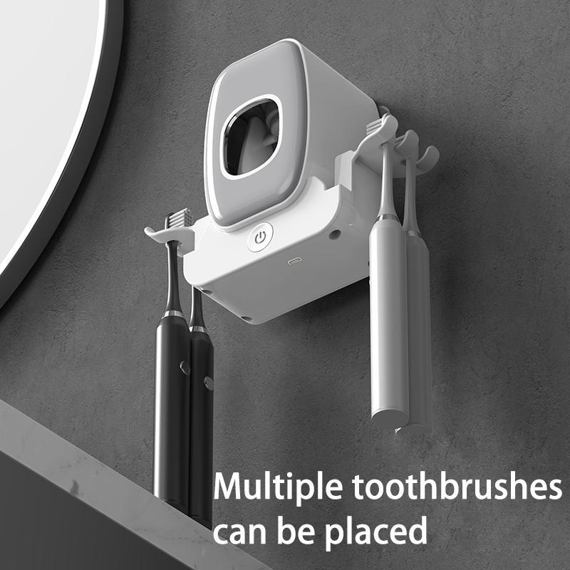 Smart Toothbrush Sterilizer, 1 Count Wall Mounted Toothbrush Holder, Punch Free Toothbrush Sterilizer, Bathroom Supplies