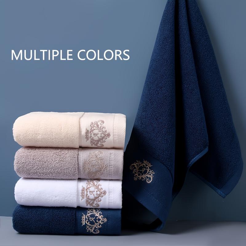 5 pieces 100% cotton thickened face towel, quality interwoven alphabet embroidery hand towel, unisex, bathroom items, household items