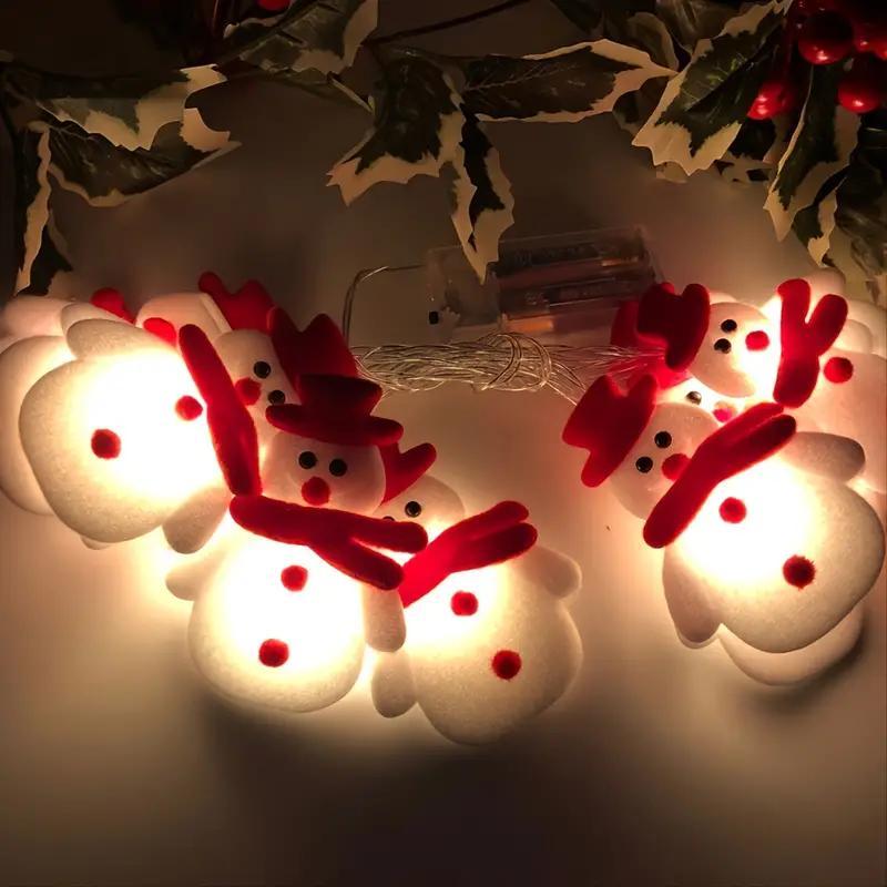 Christmas Design LED Light String, 1 Count Christmas Battery Powered Fairy Lights Decorations Supplies, Decorative Light for Home Party Festival, Home Decor